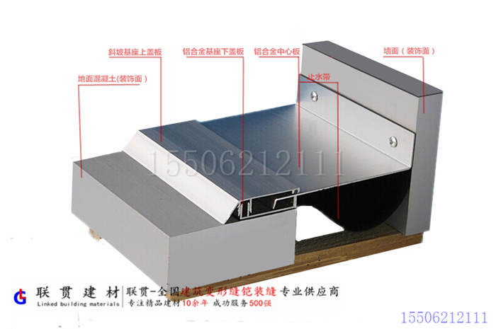 斜坡面卡锁型E-EL外墙变形缝直角