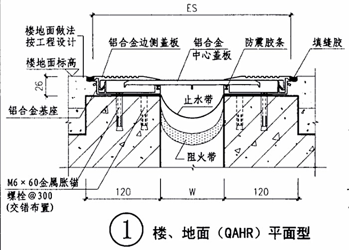 卡锁型楼地面变形缝